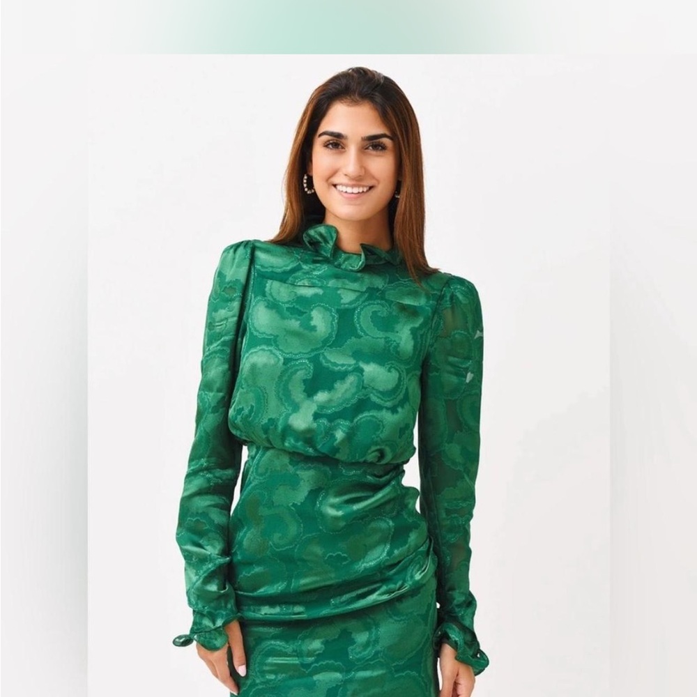 SALONI Emerald Long Sleeve Dress